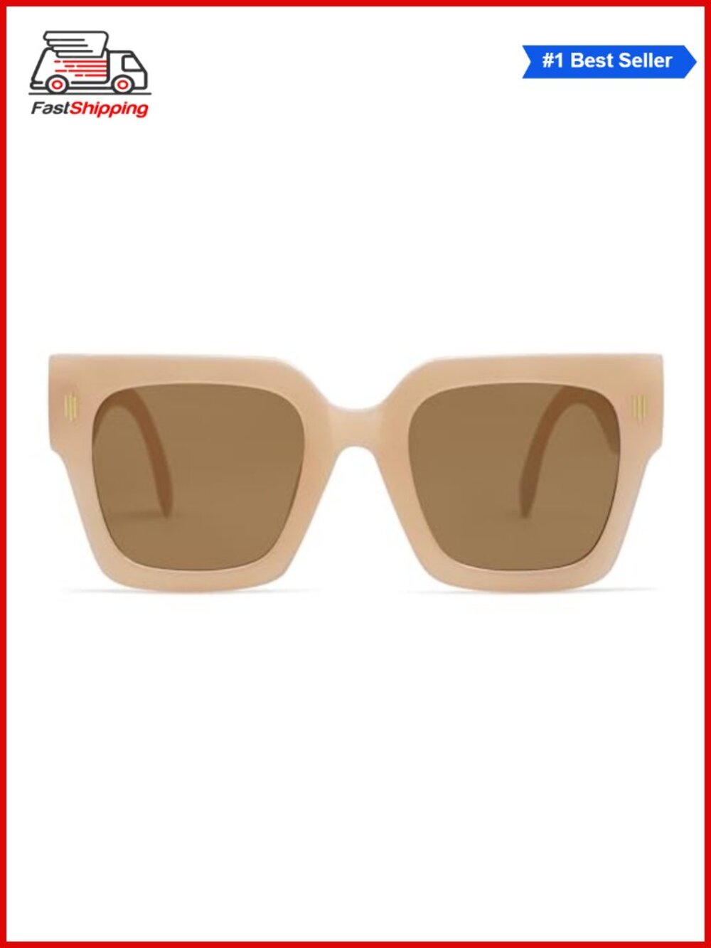 ✨SOJOS Oversized Square UV400 Sunglasses Women Retro Full Frame Shield